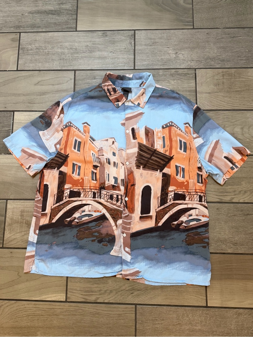 H&M Venice AOP Button Up Shirt